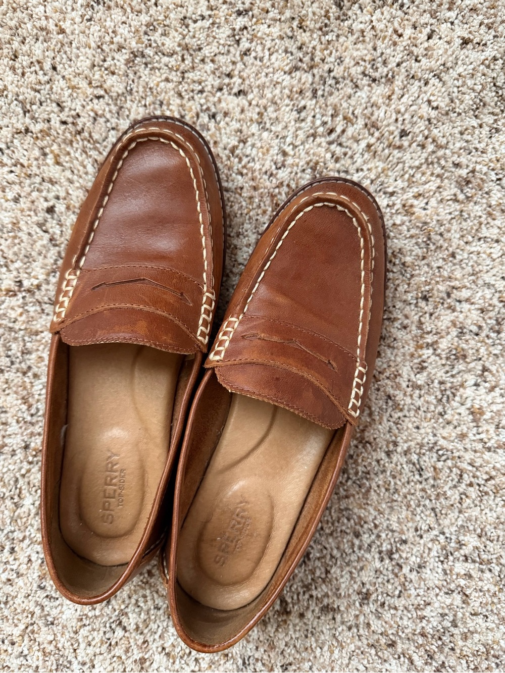 Sperry women’s Seaport Brown Leather Penny Loafers